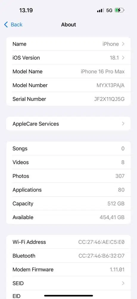 IPHONE 16 PROMAX 512gb ibox fullset masih garansi