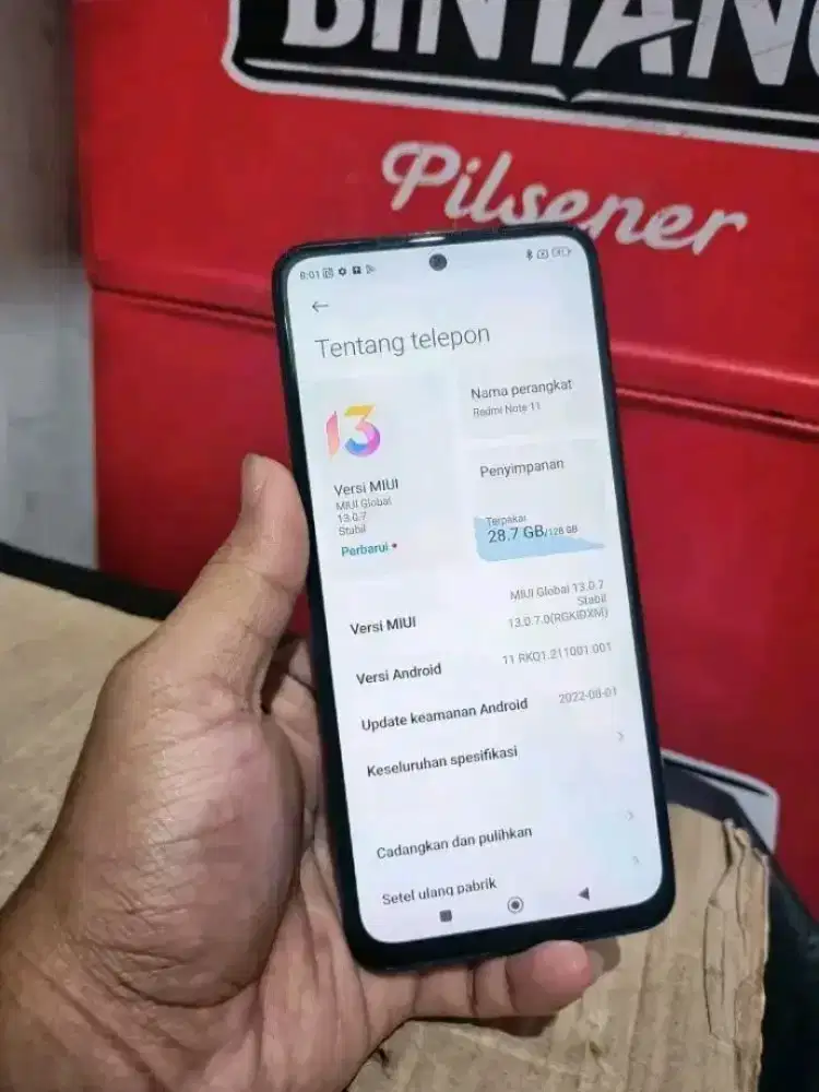 Redmi Note 11 , Ram 6+2/128 Fullset mulus