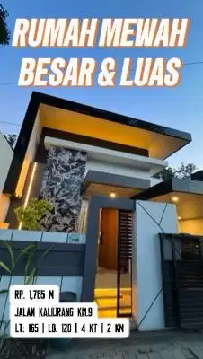 Jual RUMAH MEWAH MODEL KONTEMPORER Jalan Kaliurang Km.9