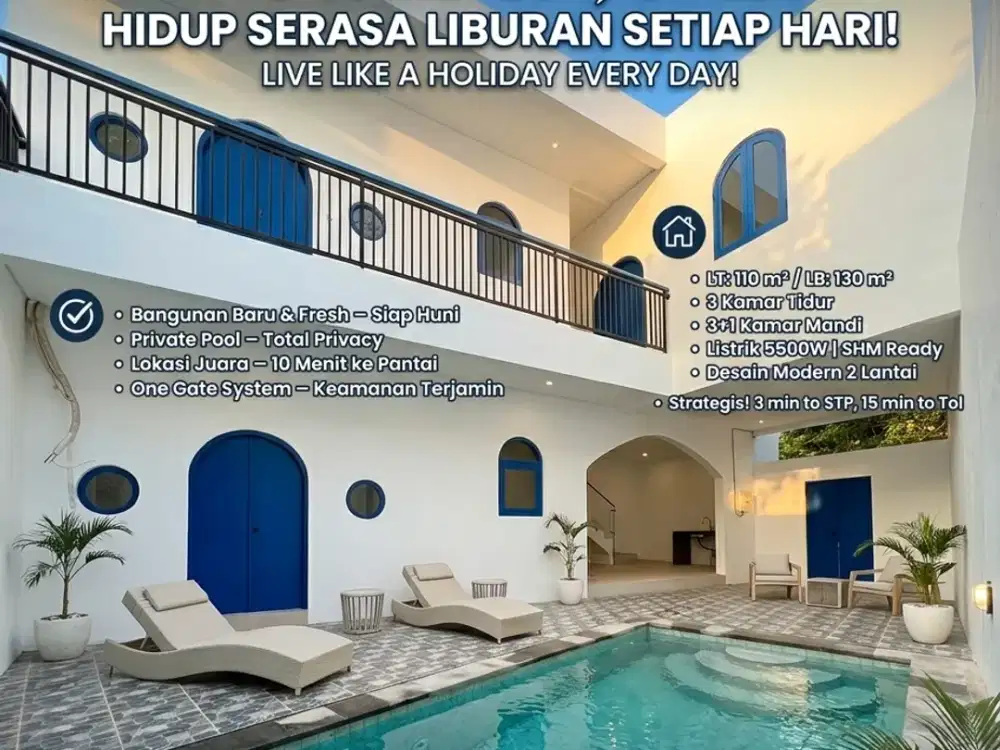 Villa Baru 3 Kamar di Komplek Ekslusif Nusa Dua Bali