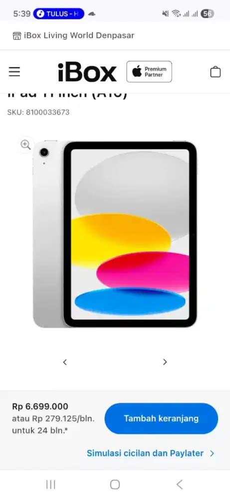 Ipad msg garansi br di pake sbtr