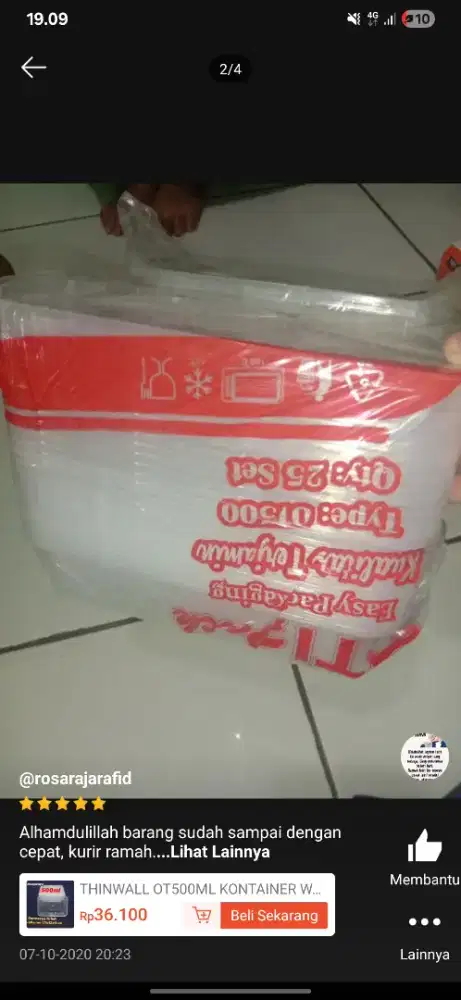 Tinwall tempat makan merk Oti Ukuran 500ml