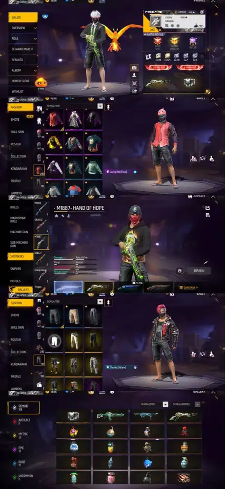 JUAL AKUN FF MURAH DI JAMIN AMAN