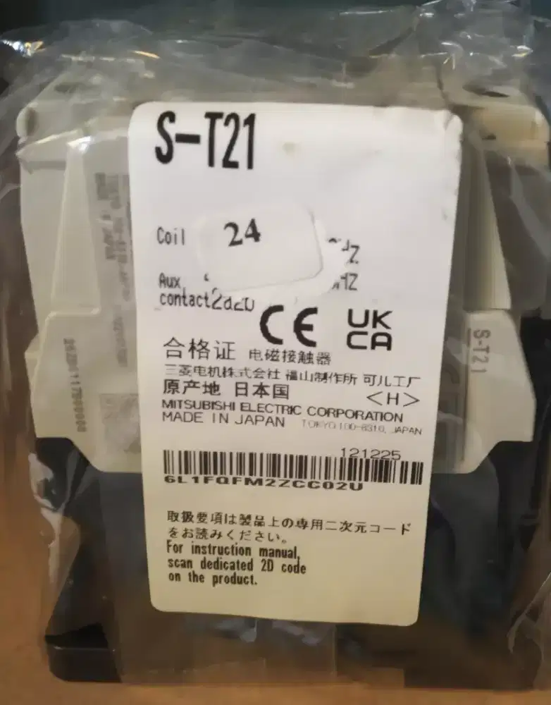 Magnetic Contactor S-T21 Mitsubishi ORI (Asli) 24V