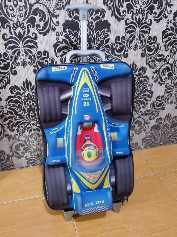 Tas 3D koper anak trolley Eva timbul