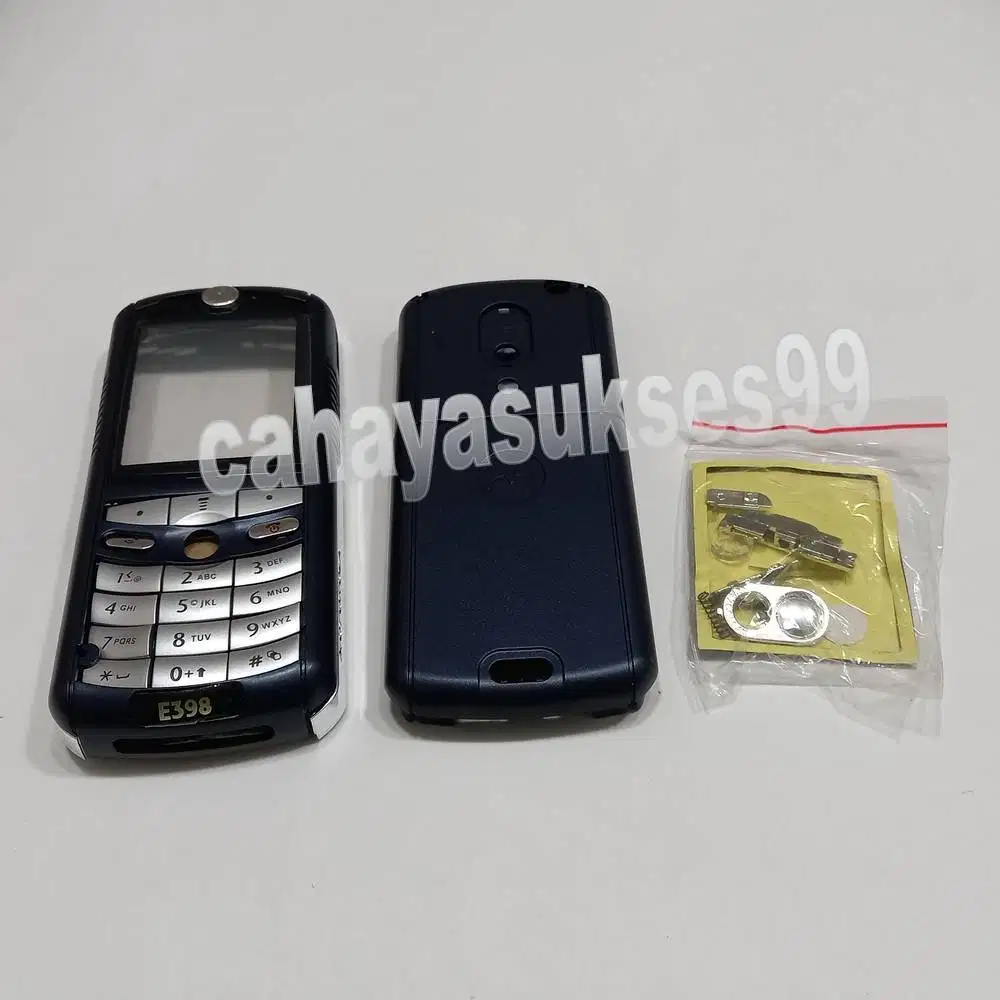 Casing Motorola E398 Blue Housing Handphone Jadul Vintage Case Cover