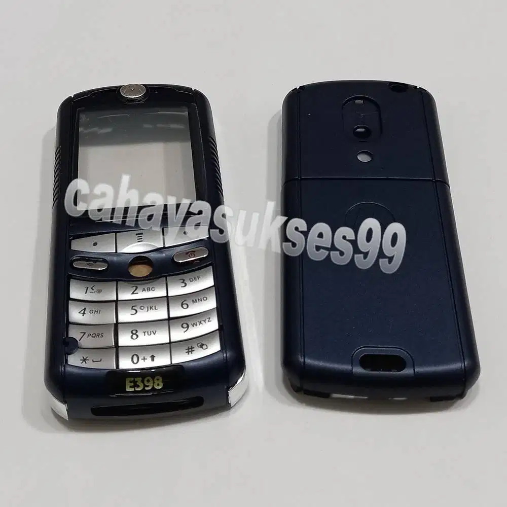 Casing Motorola E398 Blue Housing Handphone Jadul Vintage Case Cover