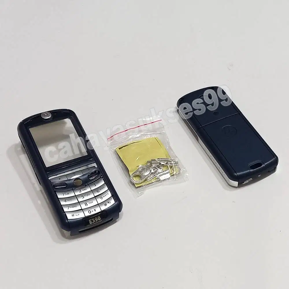 Casing Motorola E398 Blue Housing Handphone Jadul Vintage Case Cover