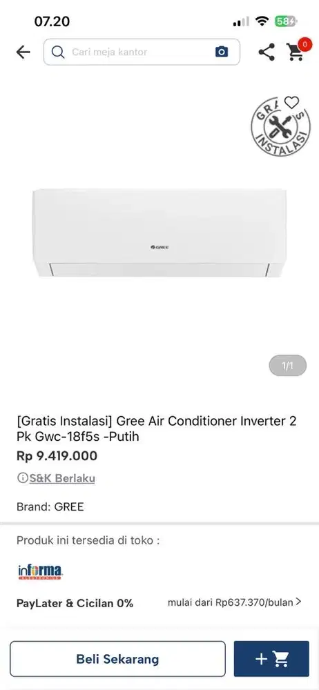 ac gree 2pk inverter 18f15s