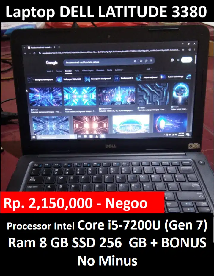 DELL LATITUDE 3380 (no minus dpt bonus)Core i5 gen 7 Ram 8GB SSD 256GB