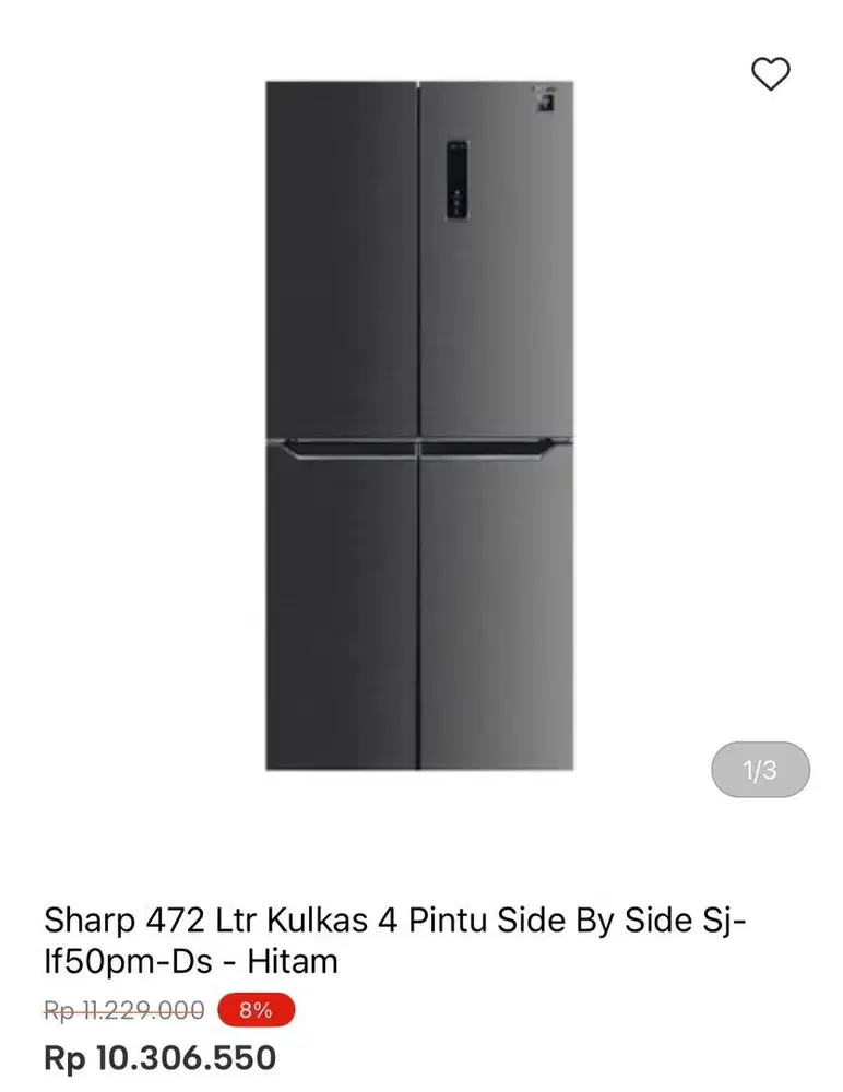 KULKAS SHARP SBS multidoor 472liter