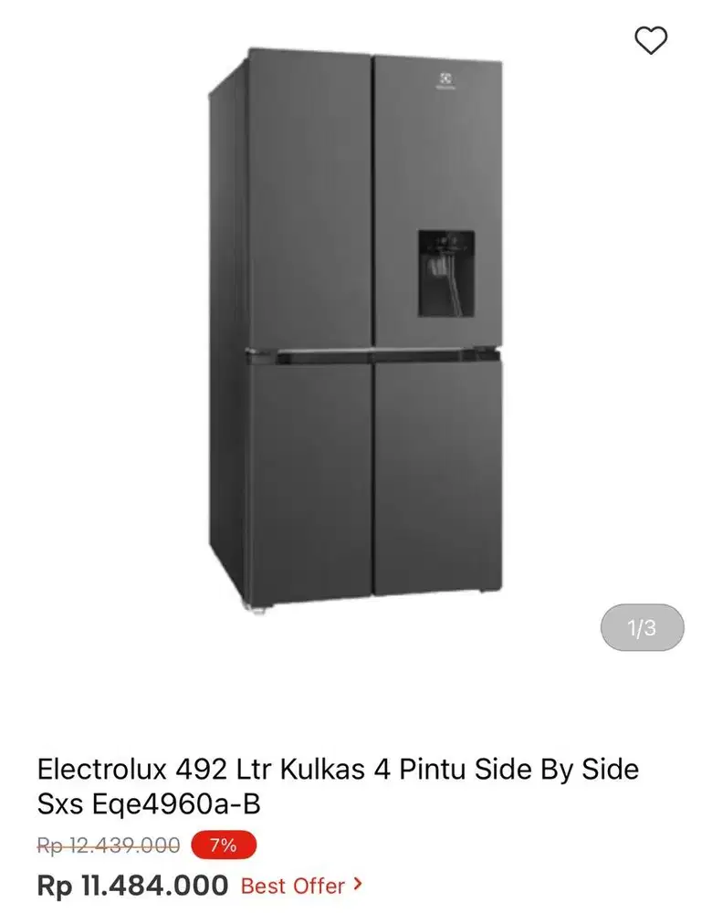 KULKAS ELECTROLUX MULTIDOOR 498liyer