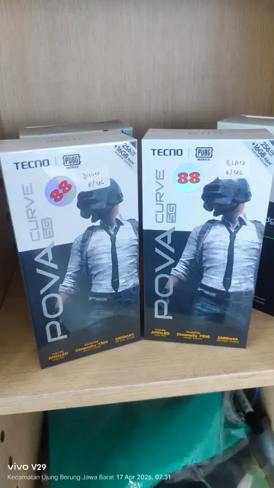 TECNO POVA 7 Curve edge 5G 8+8/256gb AMOLED Baru spesial promo