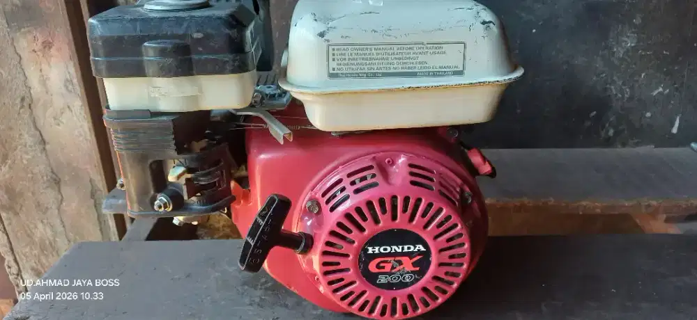 Dijual penggerak mesin honda gx200 siap pakai kondisi 95%