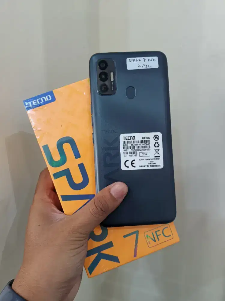 Tecno spark 7 NFC ram 2/32 second