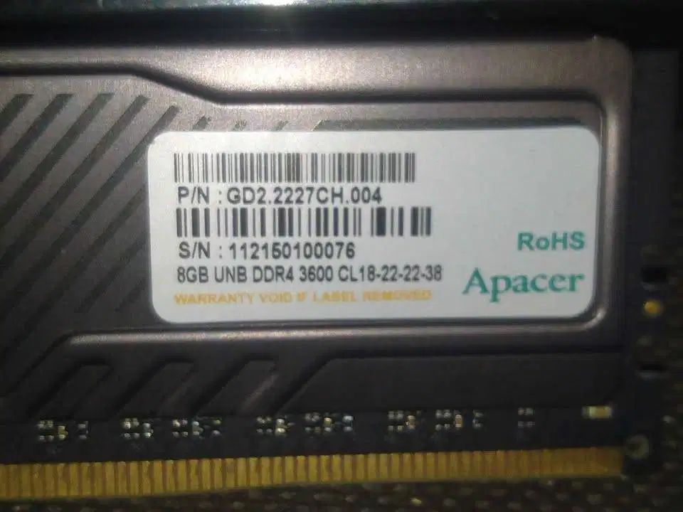 Ram PC 8GB DDR4 3600 Apacer Nox 700rb net no nego cod jatingaleh pln s