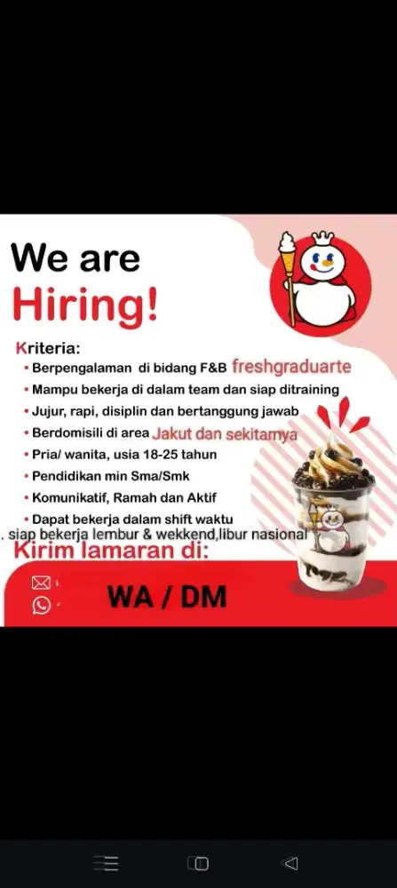 Mixue Barista Ice cream & tea f&b minuman