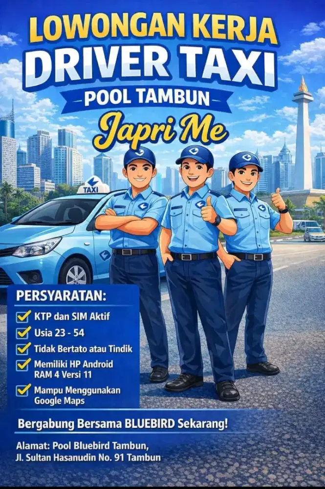 Lowongan driver BB pool Tambun