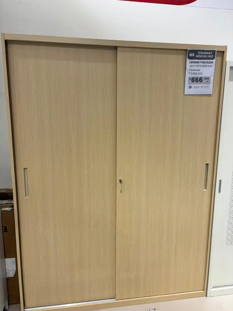 Jual baru lemari pakaian 2 pintu sliding gratis kirim