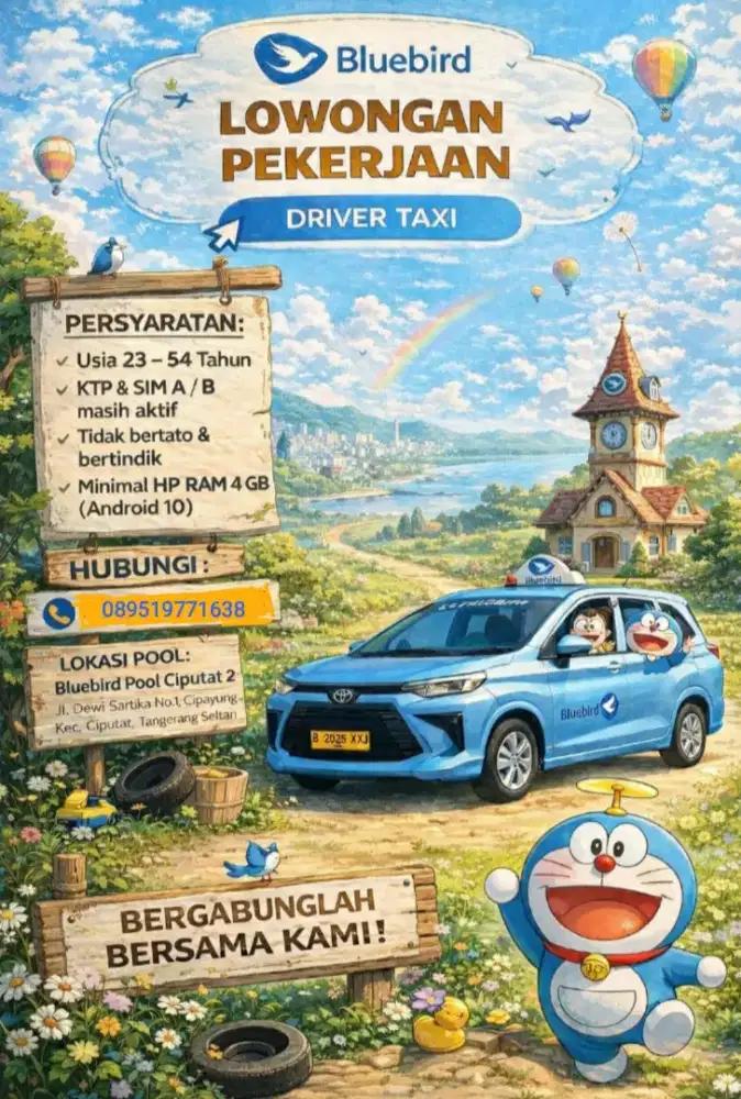 Driver supir sopir taxi bluebird