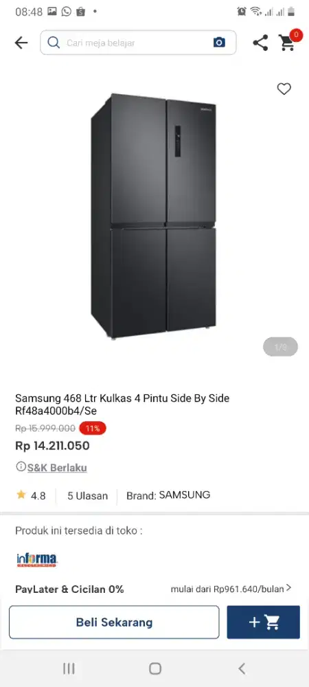 Samsung kulkas 4pintu
