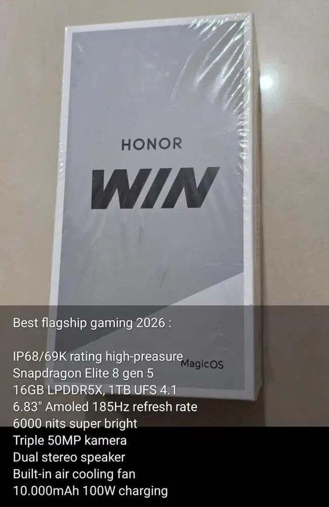 Honor WIN 5G 16/1TB 10.000mAh gaming ulti iQoo ROG S25 X8 X9 X200 X300