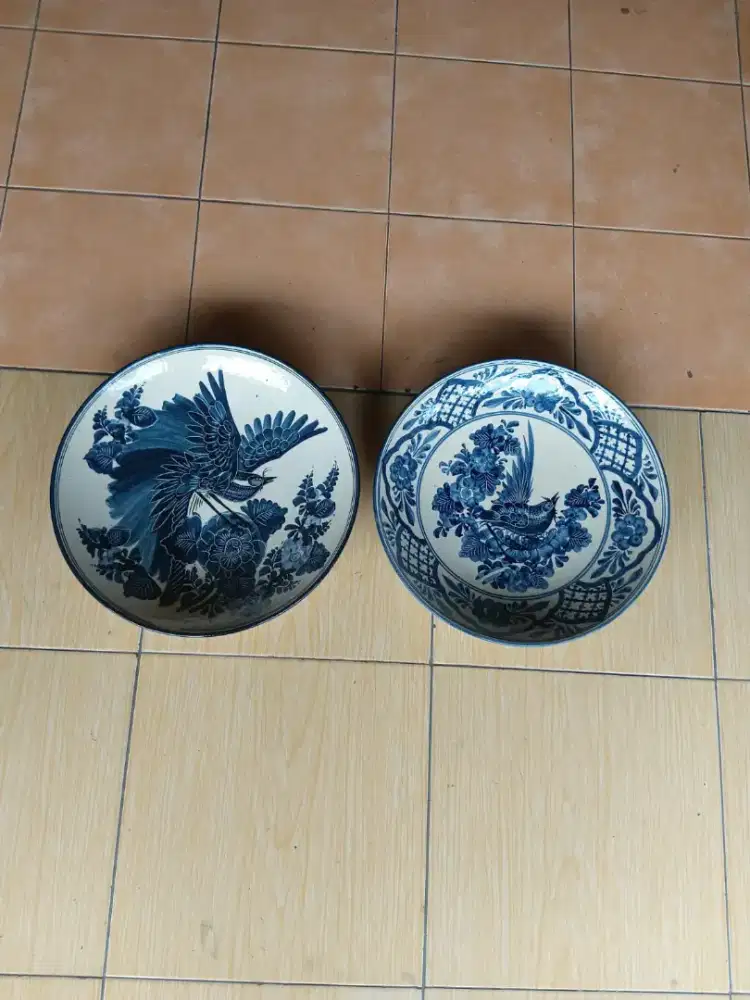 Piring pajangan antik jumbo pecinaan