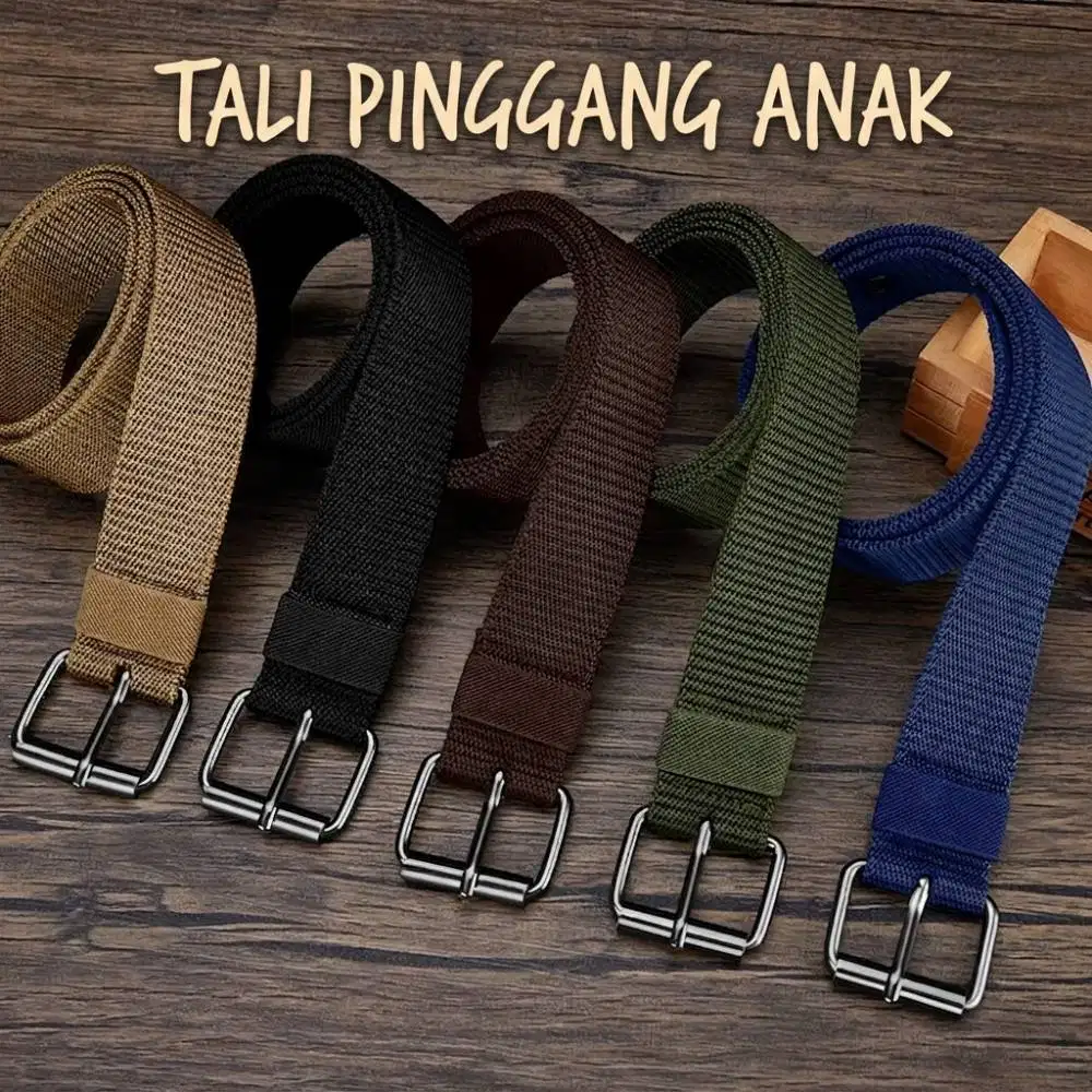 Tali Pinggang Nylon Anak atau Wanita Tusuk Simple Fashion ftp009