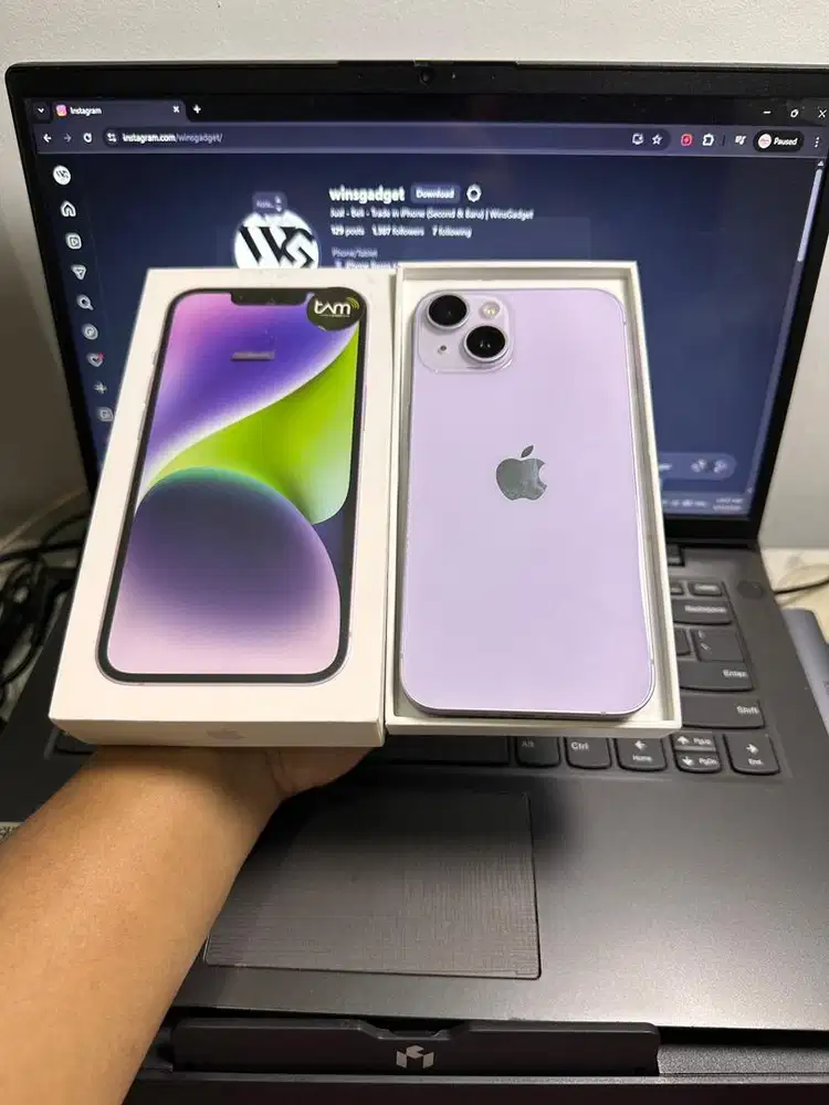 iPhone 14 128gb ibox - Fullset Ori - HB 85%