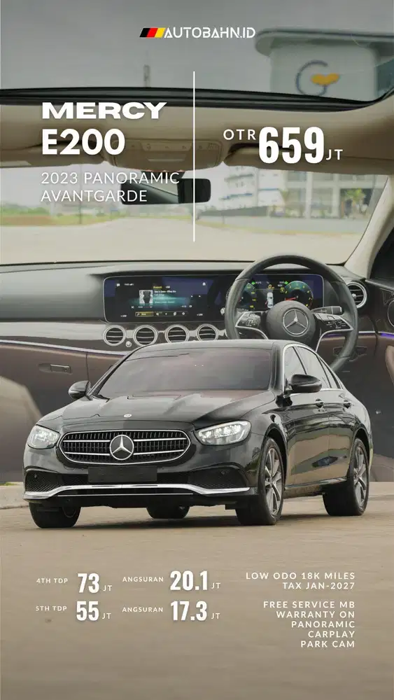 Panoramic! Mercedes Benz E200 Avantgarde 2023 Black! C300 e300