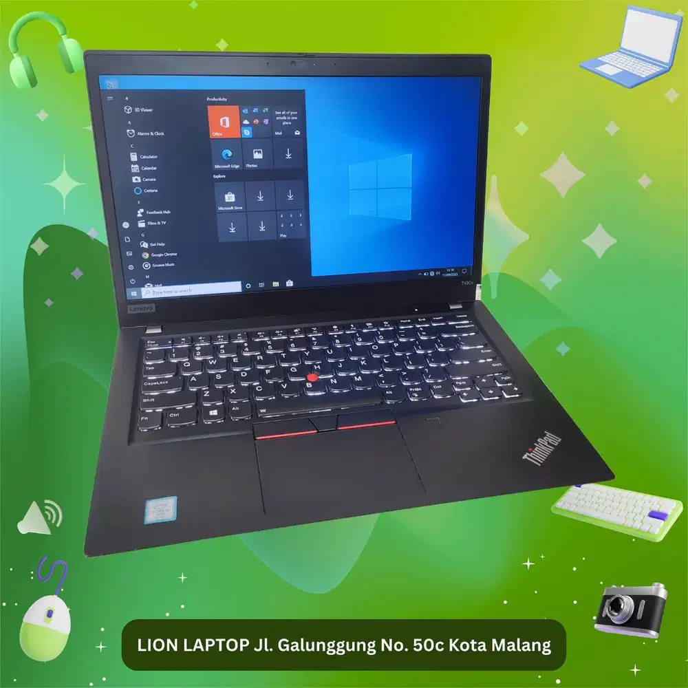 RAM 16GB SSD 512GB Core i5 Slim Lenovo Thinkpad T490s [17|04]