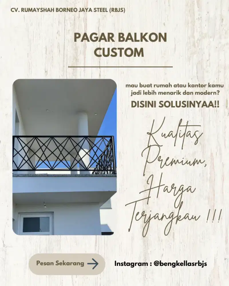 PAGAR BALKON BEBAS REQUEST MODEL