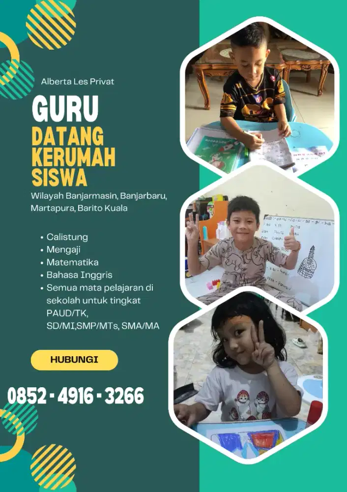 LES PRIVAT GURU DATANG KE RUMAH SISWA