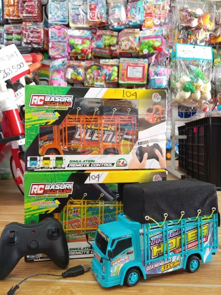 mainan anak rc truk olengg terpall