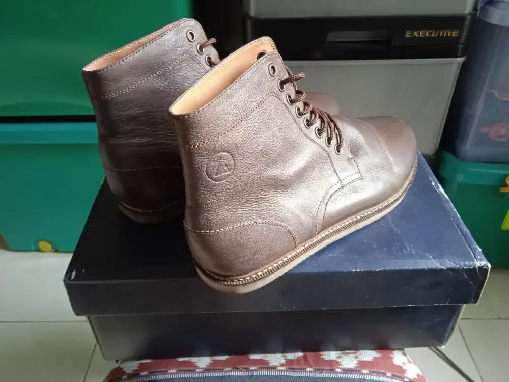 SEPATU KULIT PRIA SIZE 41 Chukka Boots Formal Casual Brown Leather