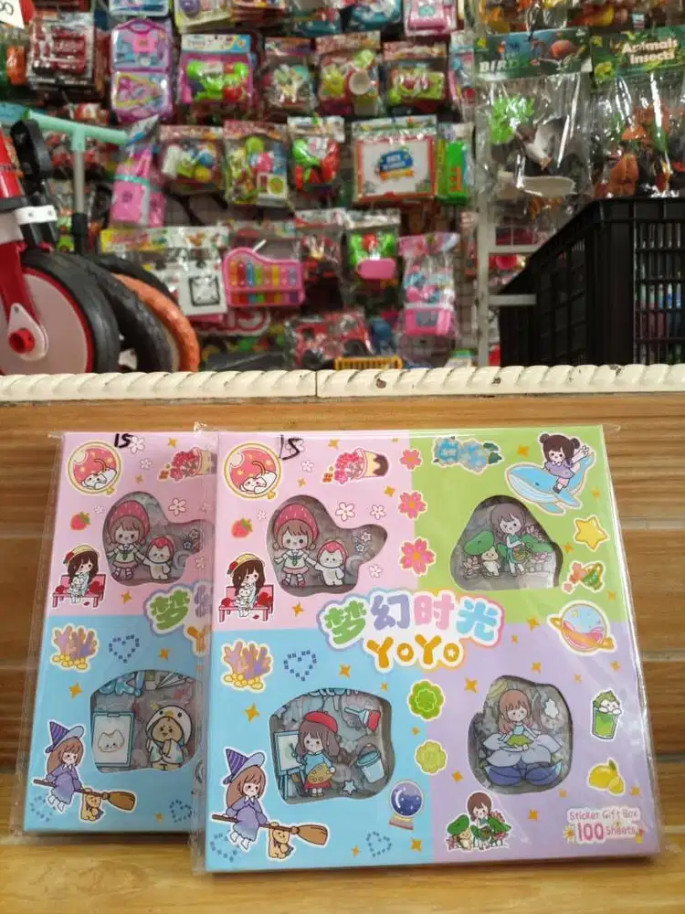 mainan anak stiker set isi 100