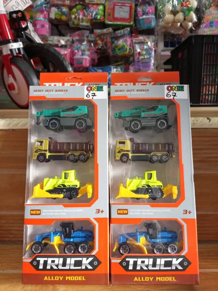 mainan anak diecast konstruksi isi 4