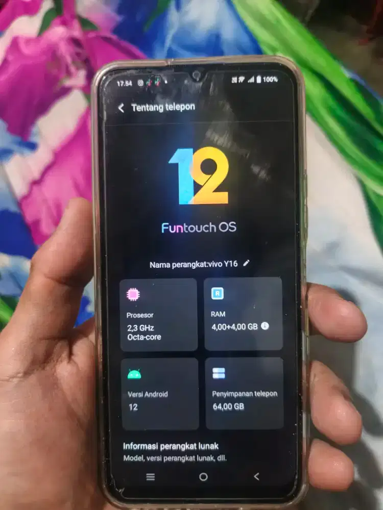 VIVO Y16S LIKE A NEW RAM 4+4/64