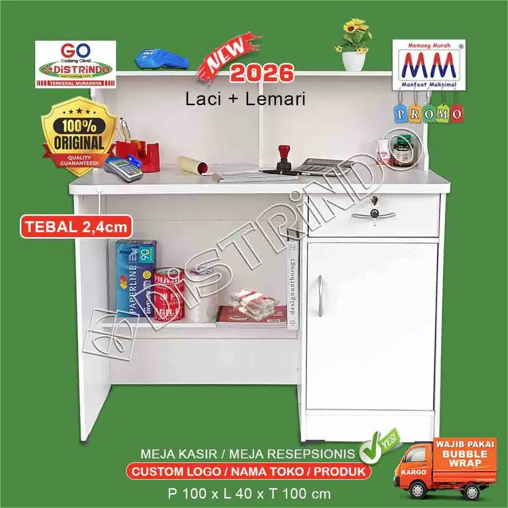 Meja Kasir / Resepsionis 100cm