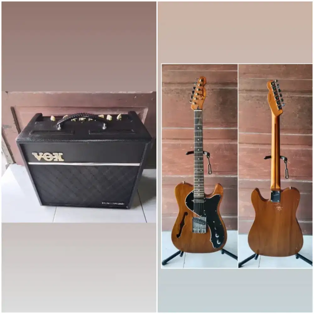 pketan gitar tle fender cstm dan ampli vox mantap siap pakai