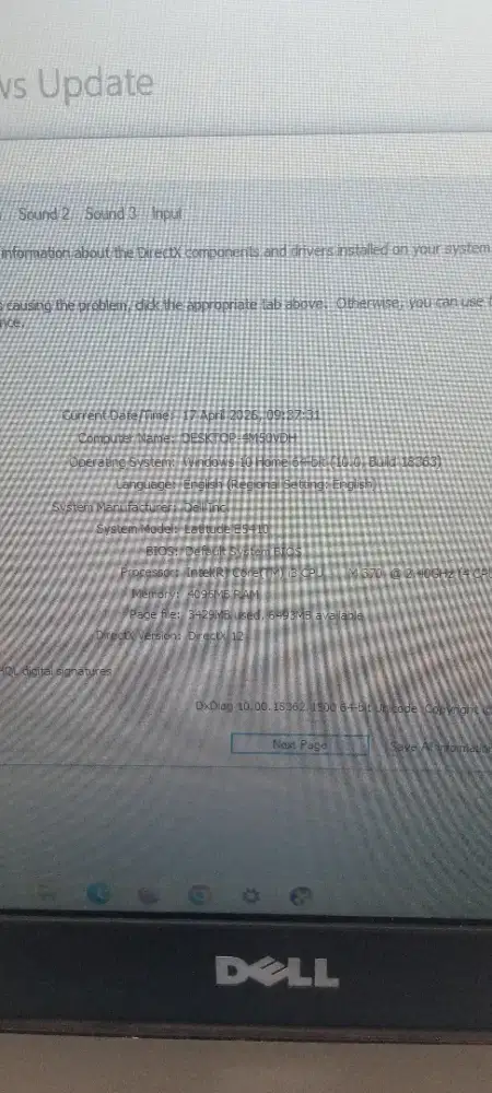 laptop dell latitude e5410