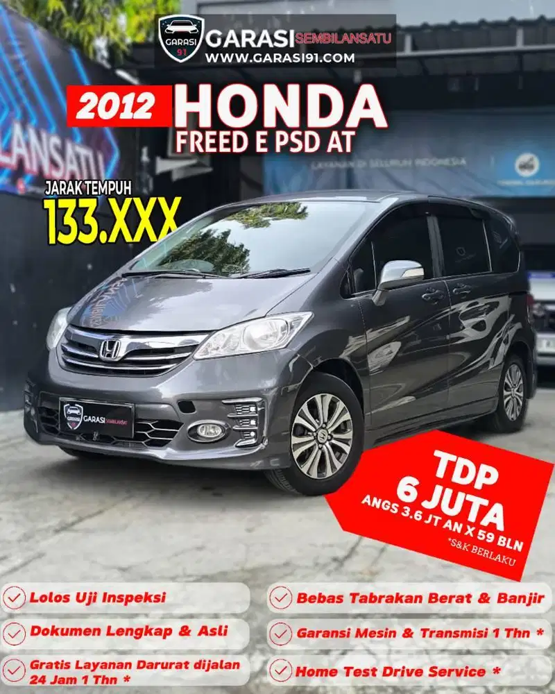 ‼️TDP 5 juta Honda Freed PSD AT tahun 2012