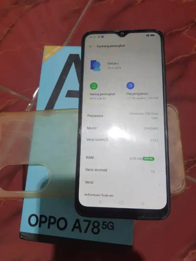 Oppo A78 5g 8/128 fulset mulus TT