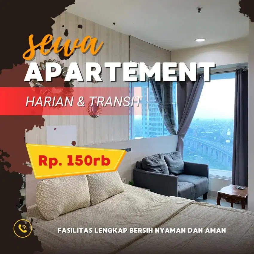 SEWA APARTEMEN HARIAN/TRANSIT GREEN PRAMUKA CITY JAKARTA PUSAT