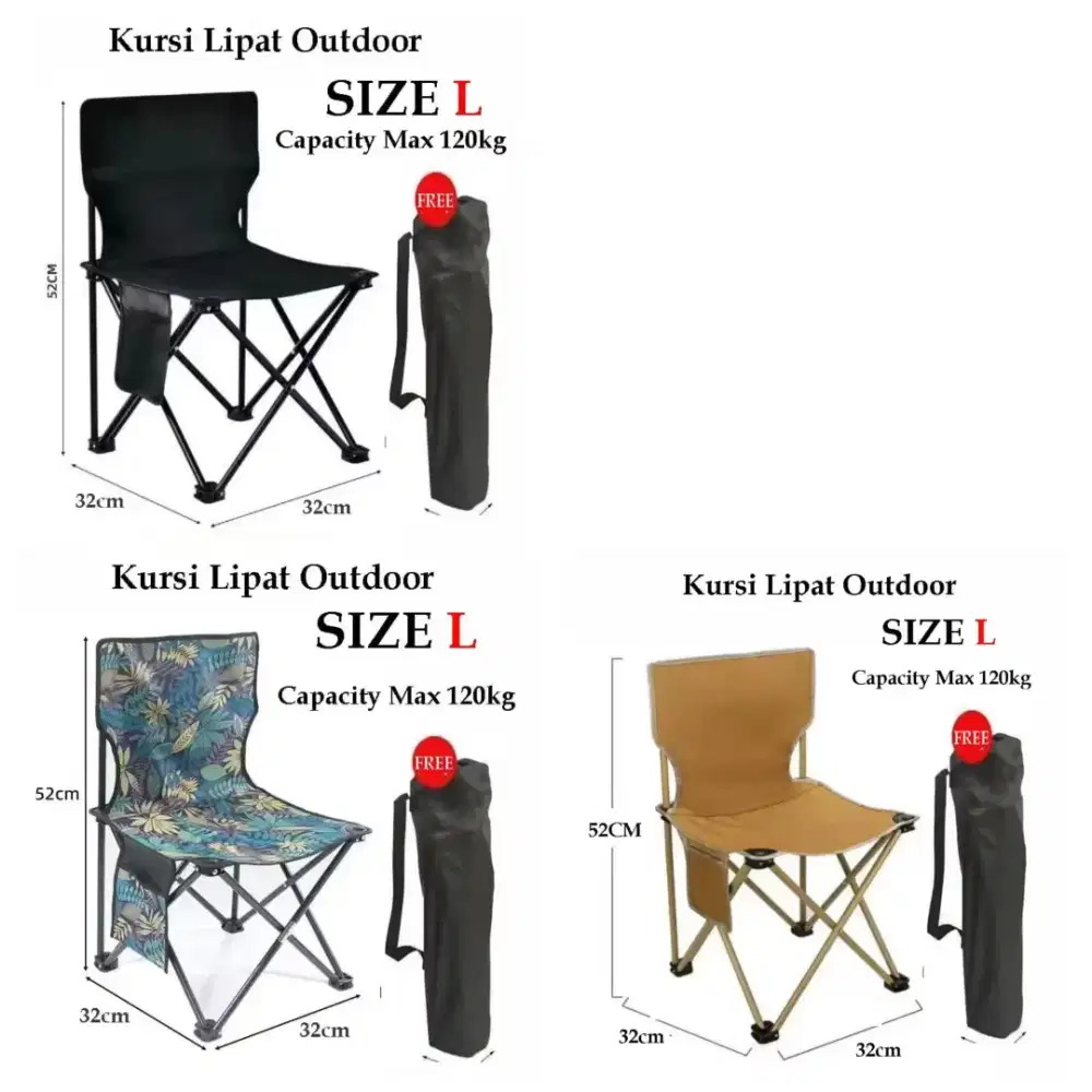 Kursi lipat memancing dan kegiatan outdoor