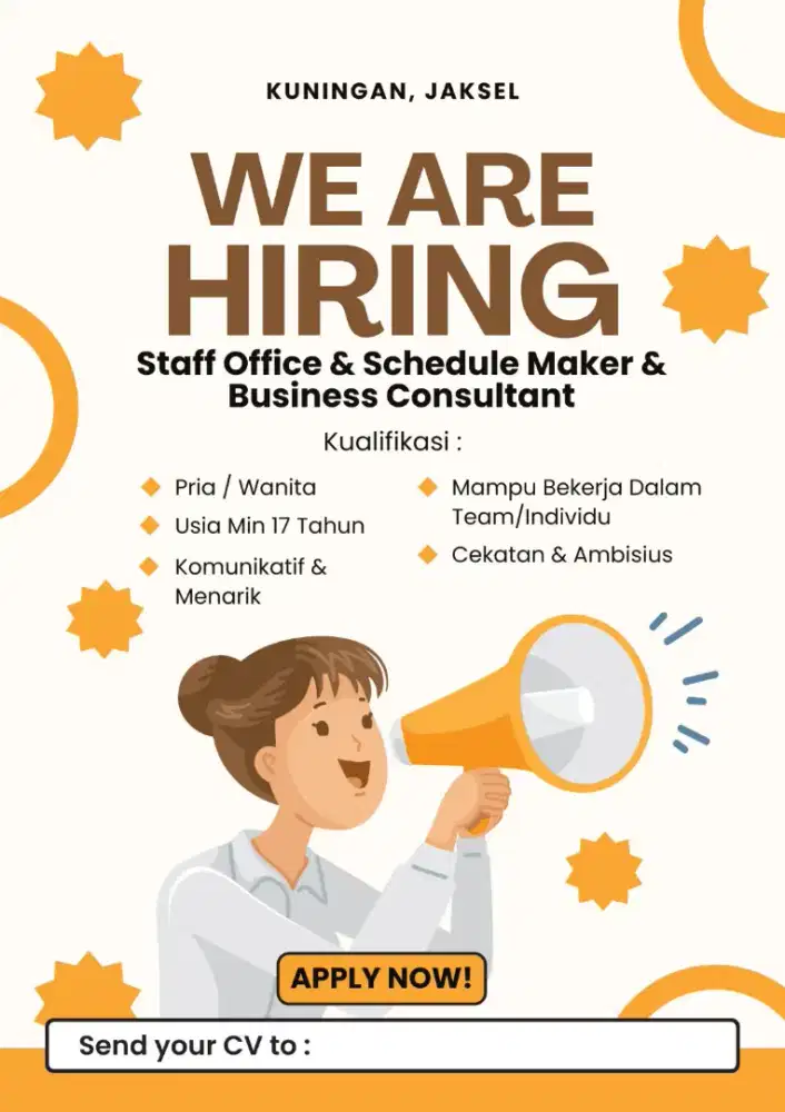 Sedang rekrut kerja di kantor, gratis