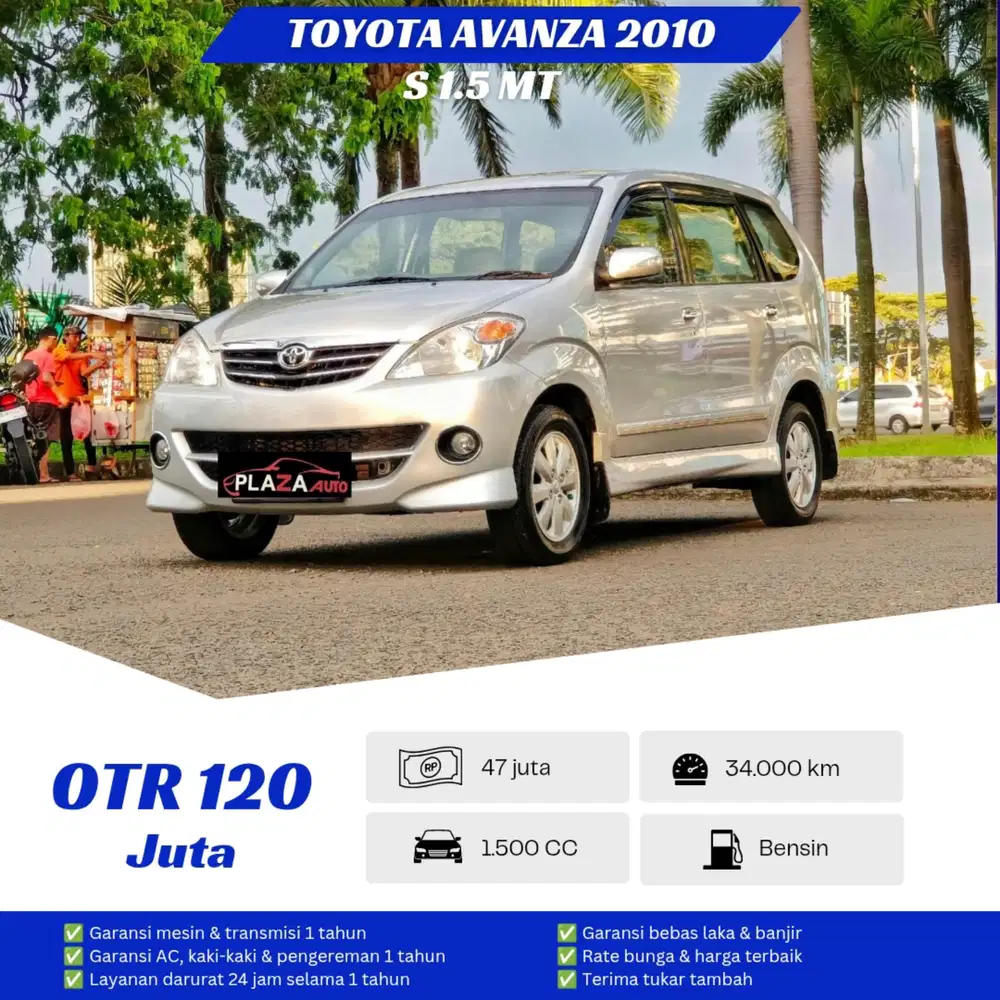 Toyota Avanza 2010
S 1.5 Manual