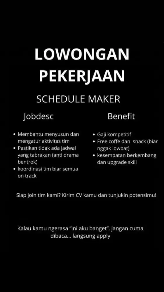 lowongan kerja tanpa batas umur