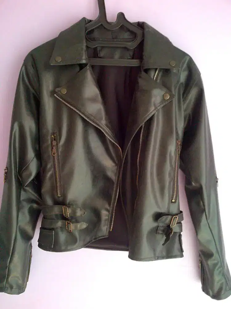 JAKET KULIT PUNK RAMONES size XS Rock Band Pria Wanita Cewek Cowok