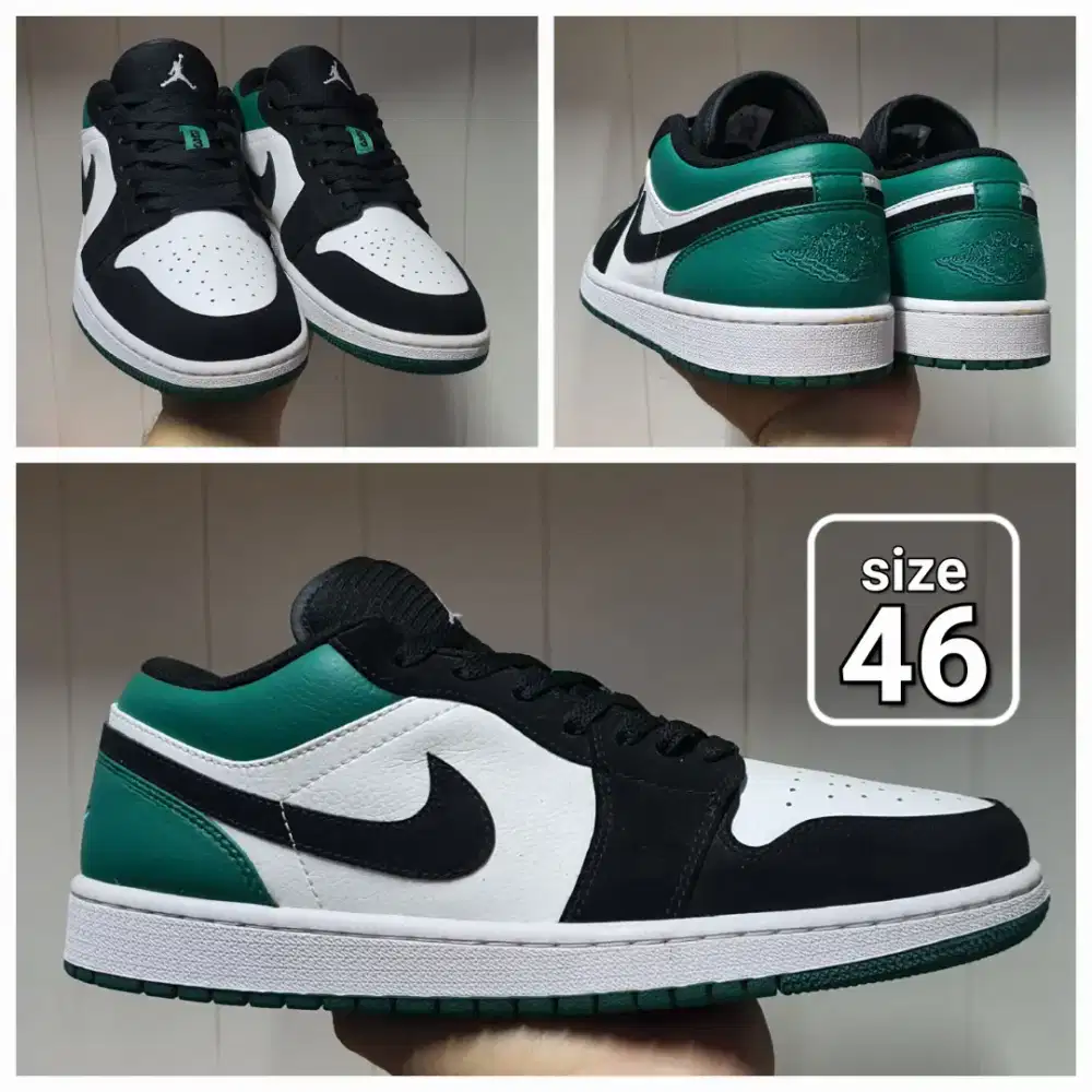 Sepatu Casual Air Jordan low Hijau size 46 original no box